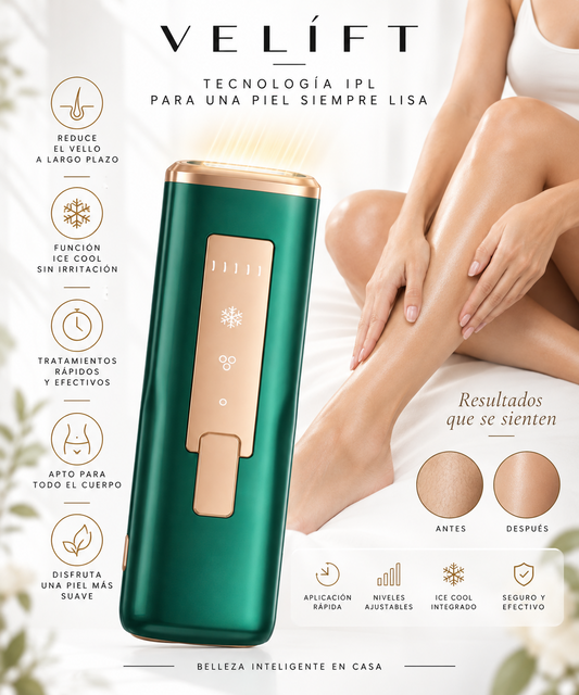 VELÍFT IPL tecnología IPL con Ice Cool para cuidado corporal