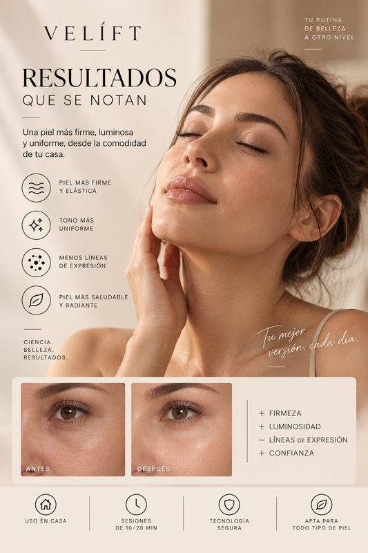VELÍFT LED PRO imagen de cuidado facial y beneficios cosméticos